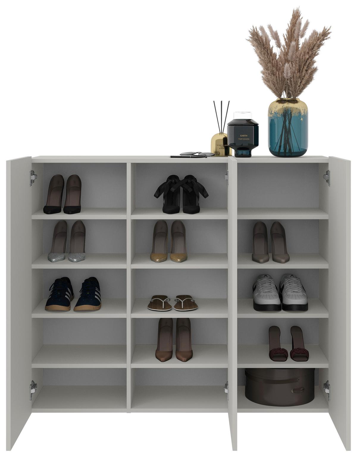 SZAFKA NA BUTY NEWNIQ - kaszmir, Design, materiał drewnopochodny (120/100/34cm) - Hom`in