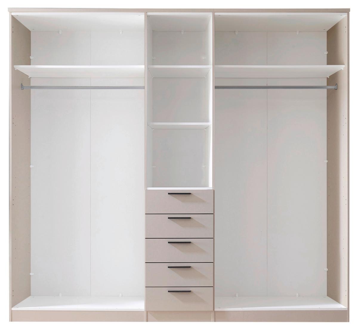 Ormar S Klasičnim Vratima Arnis - kašmir/crna, Konvencionalno, drvni materijal/plastika (225/210/52cm) - Modern Living