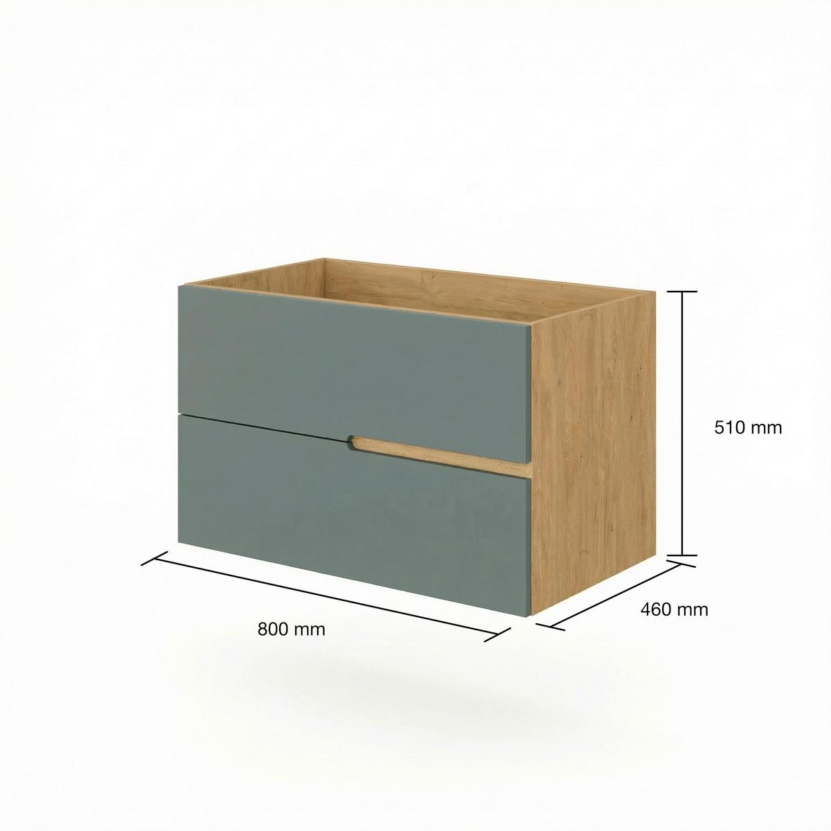 Element Ispod Umivaonika Eva - boje kadulje/divlji hrast, Moderno, drvni materijal (80/51/46cm)