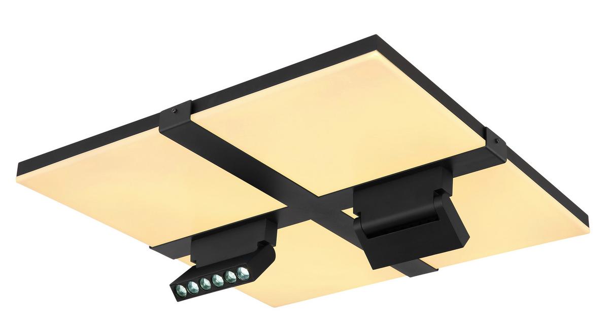 LED-DECKENLEUCHTE 48118-30 - Weiss/Opal, Design, Kunststoff/Metall (45/45/16,1cm) - Globo