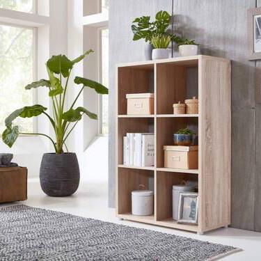 Standregal Nizza Typ 11 Sonoma Eiche - Silberfarben/Sonoma Eiche, MODERN, Holzwerkstoff/Kunststoff (72/108,5/33cm) - MID.YOU