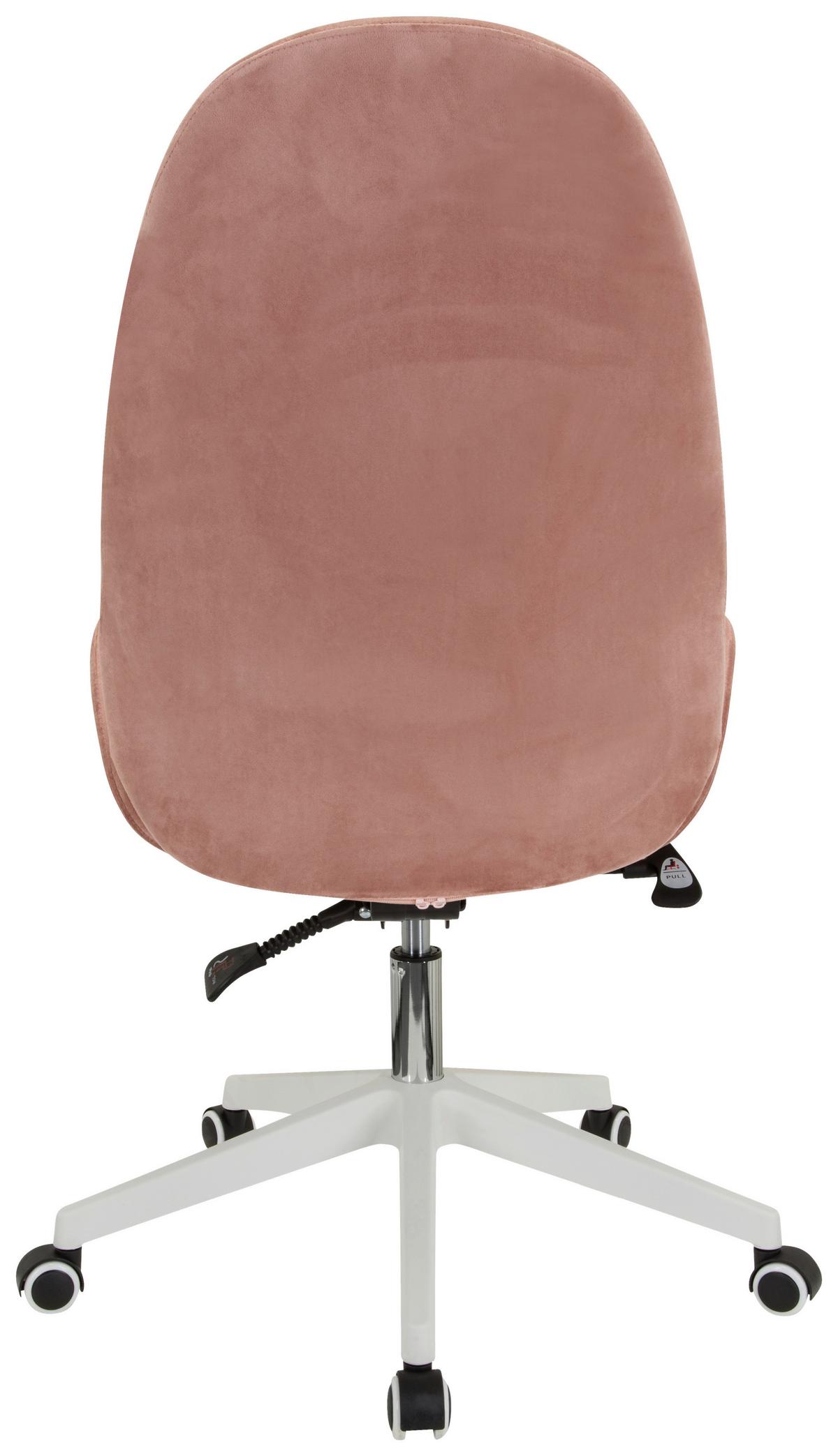 Vrtljivi Stol Avea, Roza - roza/bela, Basics, umetna masa/tekstil (56/104/58cm) - MID.YOU