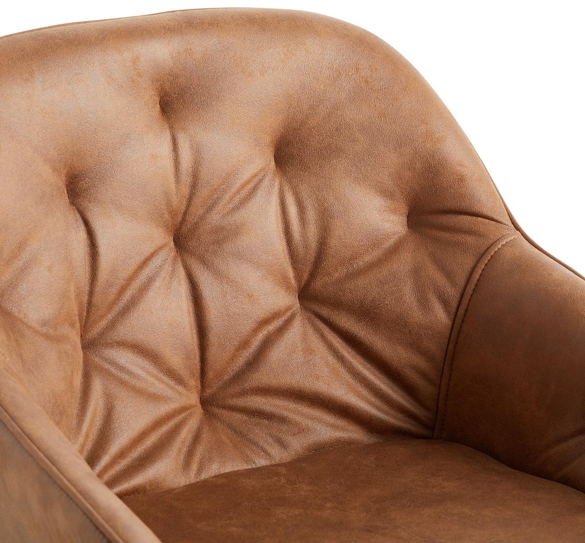 KRZESŁO Z PODŁOKIETNIKAMI ANCONA - czarny/brązowy, Romantik / Landhaus, metal/tkanina (55/80/61cm) - Livetastic