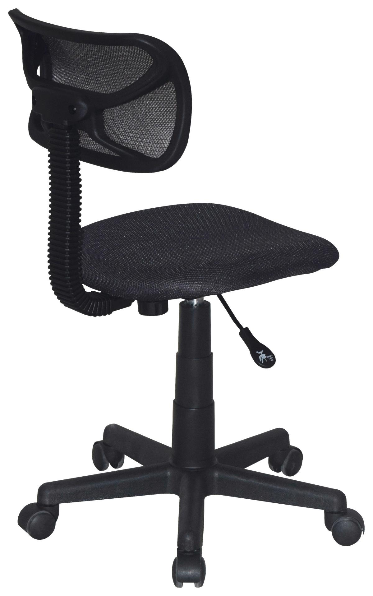 Vrtljivi Stol Tom 2, Črna - črna, Moderno, umetna masa/tekstil (54/72-82/53cm)