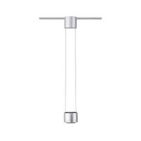 Schienensystem-Hängeleuchte Urail Aldan max. 8,5 Watt - Chromfarben/Schwarz, Basics, Kunststoff/Metall (9,8/9,8/8,5cm) - Paulmann