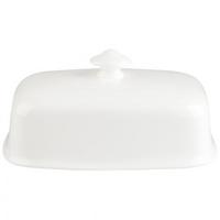 POKRYWKA DO MASELNICZKI 19-5160-1870 - biały, Basics, ceramika (15,1/11,5/7,1cm) - Noblesse - V&B
