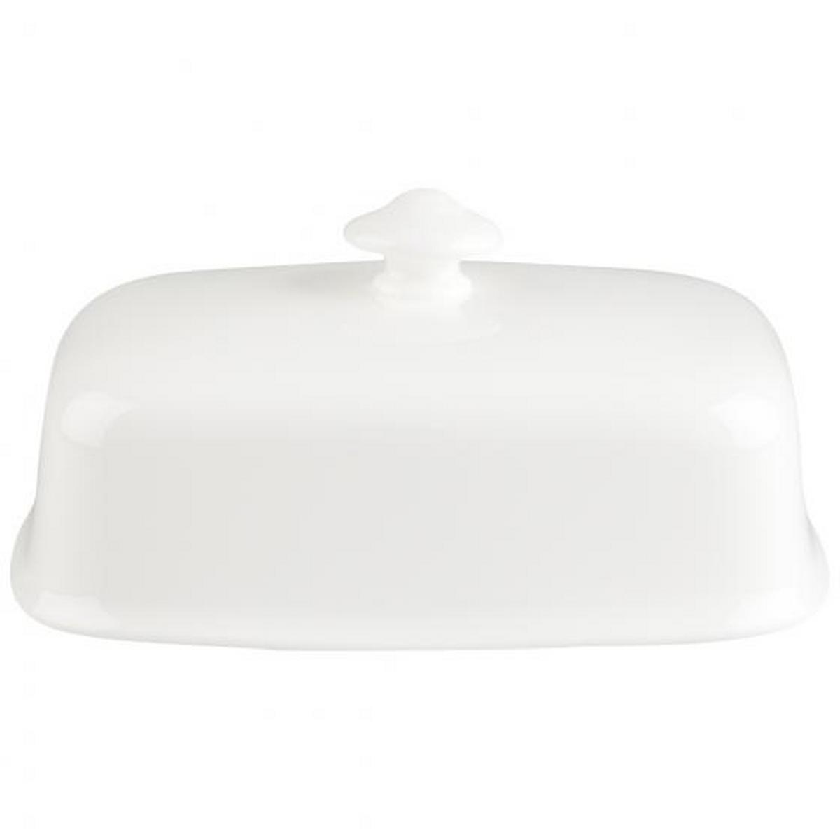 POKRYWKA DO MASELNICZKI 19-5160-1870 - biały, Basics, ceramika (15,1/11,5/7,1cm) - Noblesse - V&B