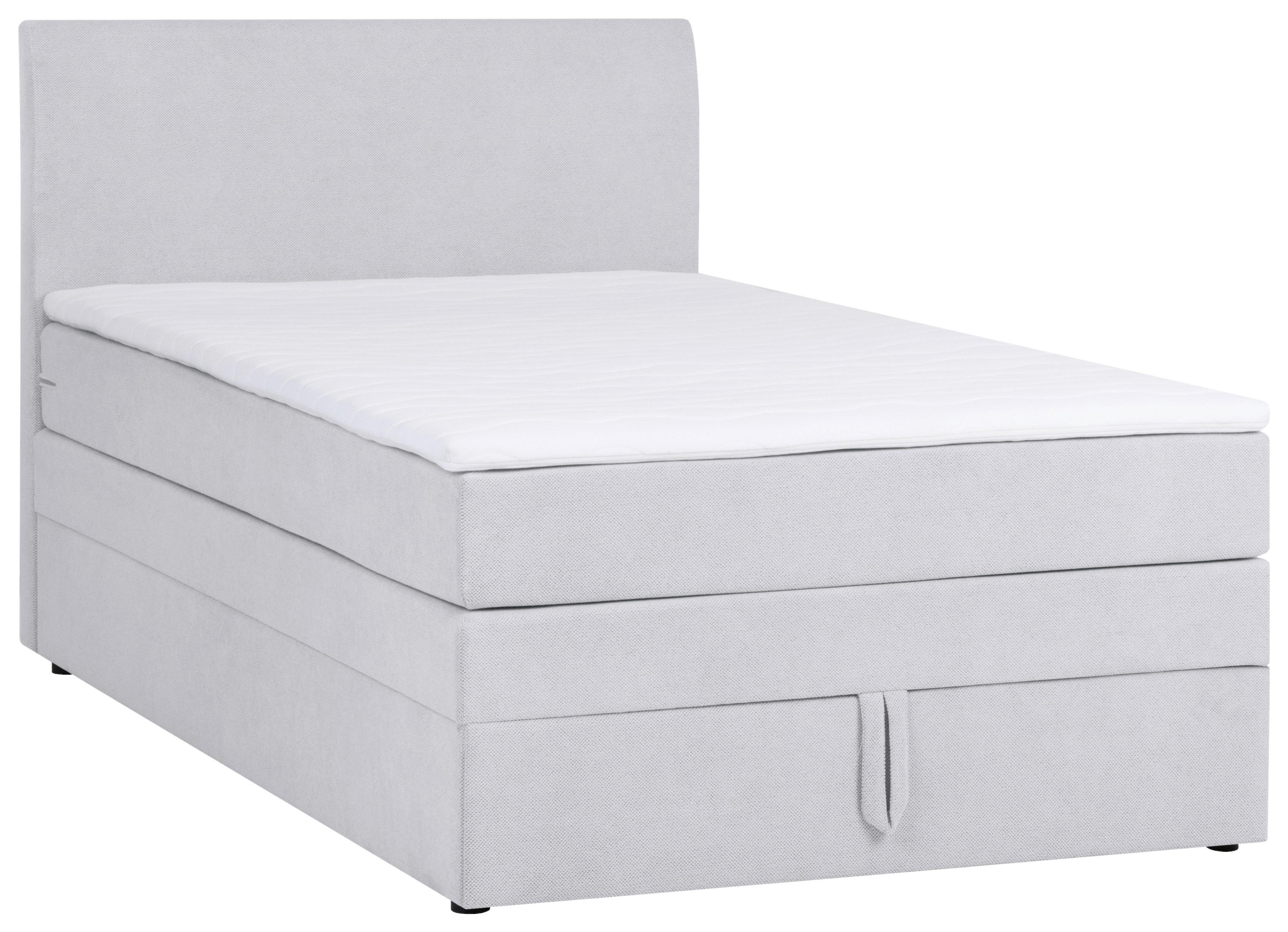 Boxspring Krevet Wickie - srebrne boje/crna, Konvencionalno, drvo/tekstil (90/200cm) - Modern Living