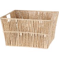 Kosár Hanna - natúr színű, fém/papír (33/28/20cm)