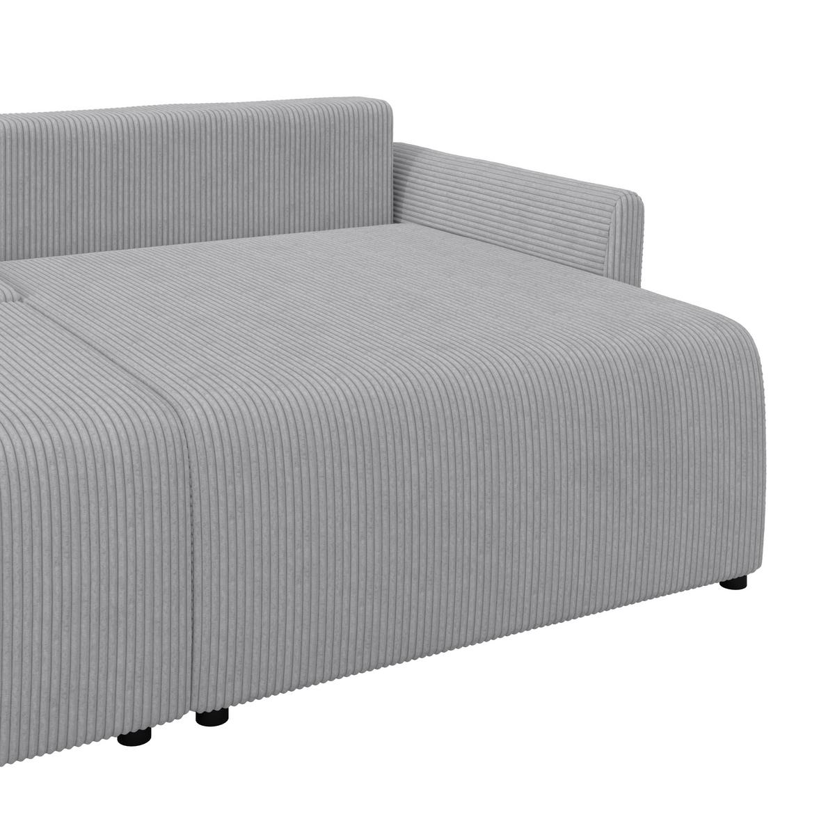 Kutna Garnitura Sonos - srebrne boje/crna, Moderno, tekstil (228/146cm) - Modern Living