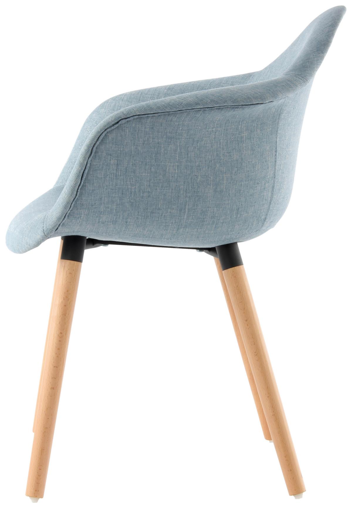 ARMLEHNSTUHL-SET WINSTON 325 - Blau, Design, Holz/Kunststoff (62/80.5/64cm) - Kayoom