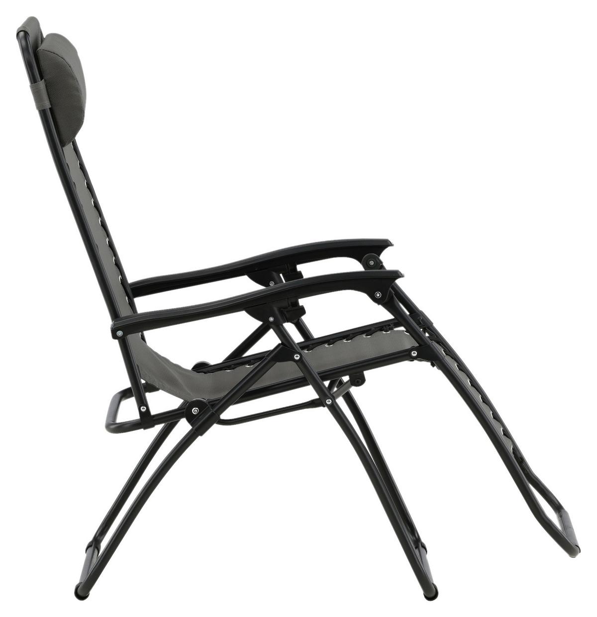 GARTEN-RELAXSESSEL MELKER - Grau, KONVENTIONELL, Kunststoff/Textil (68/112/90cm) - Gardenson