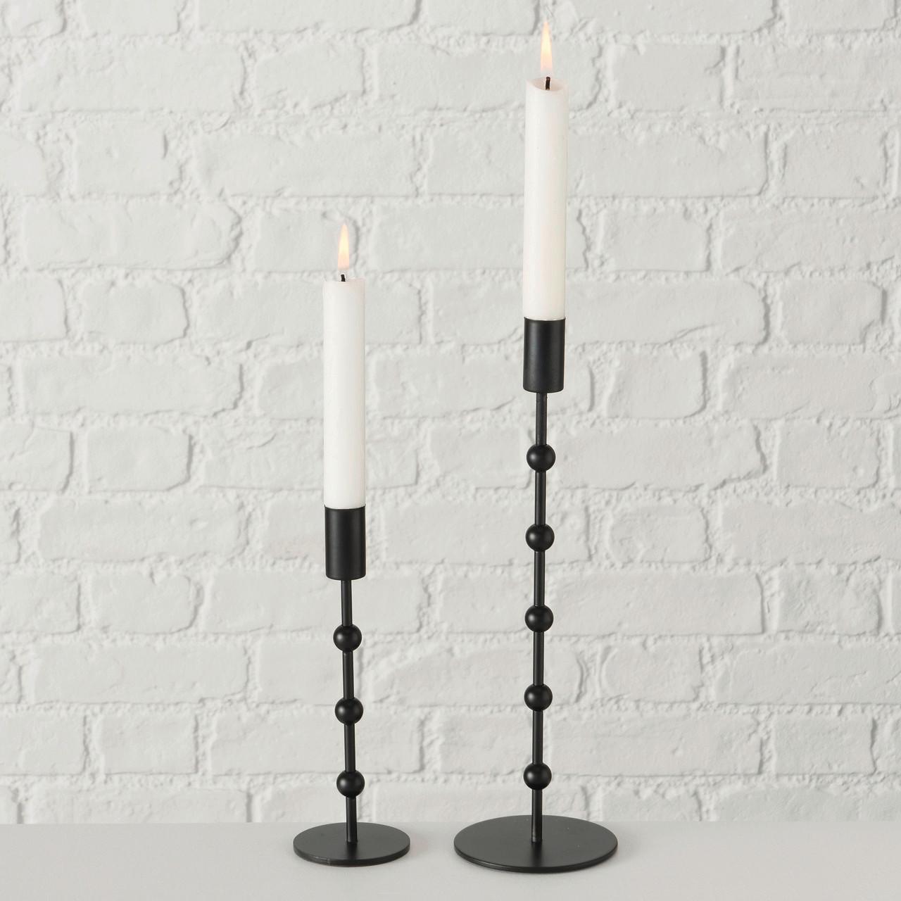 Gyertyatartó Szett Kimberly - fekete, Modern, fém - Modern Living