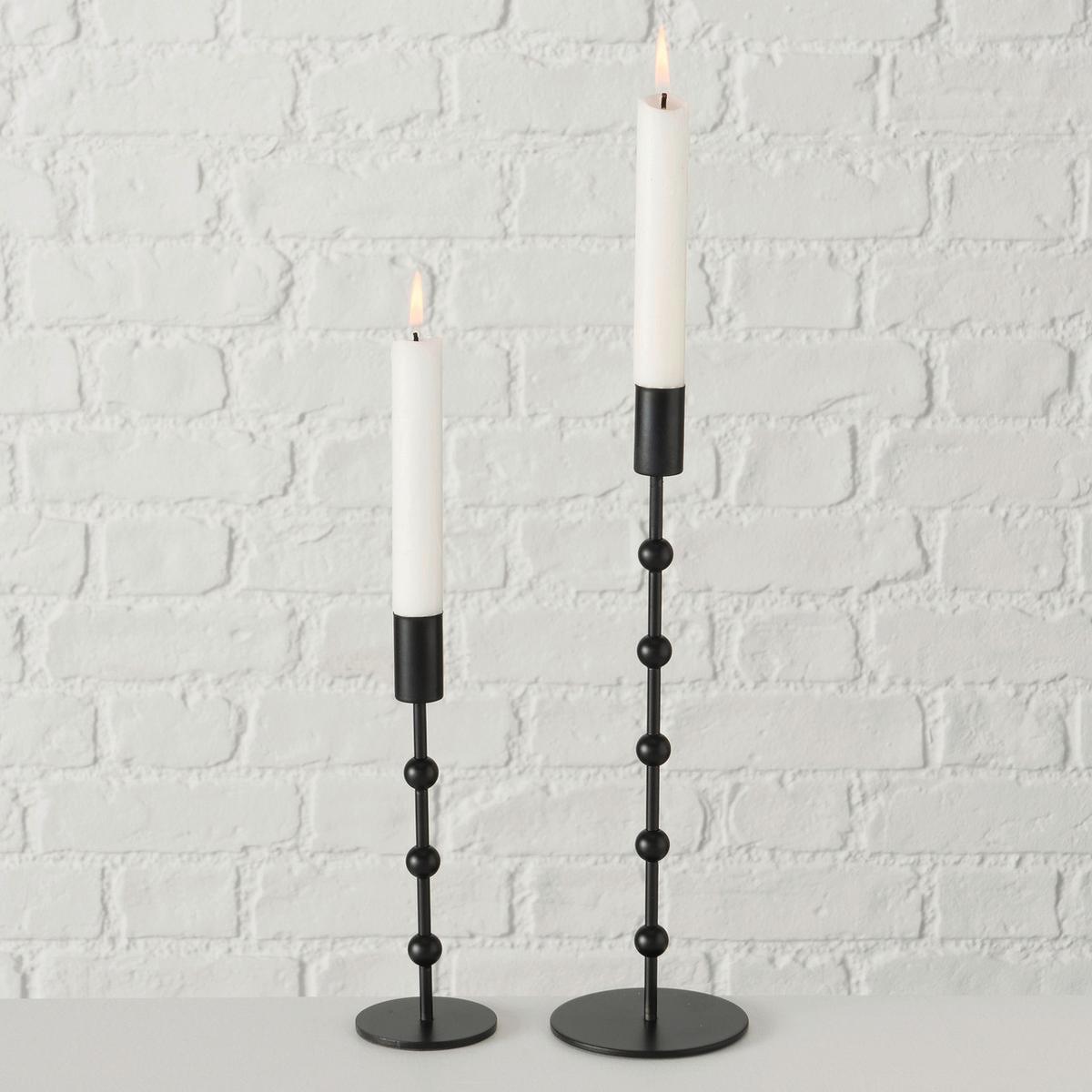 Gyertyatartó Szett Kimberly - fekete, Modern, fém - Modern Living