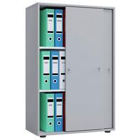 Pisarniška Omara Lona Xl, Siva - siva, Basics, leseni material (70/111/37cm) - MID.YOU