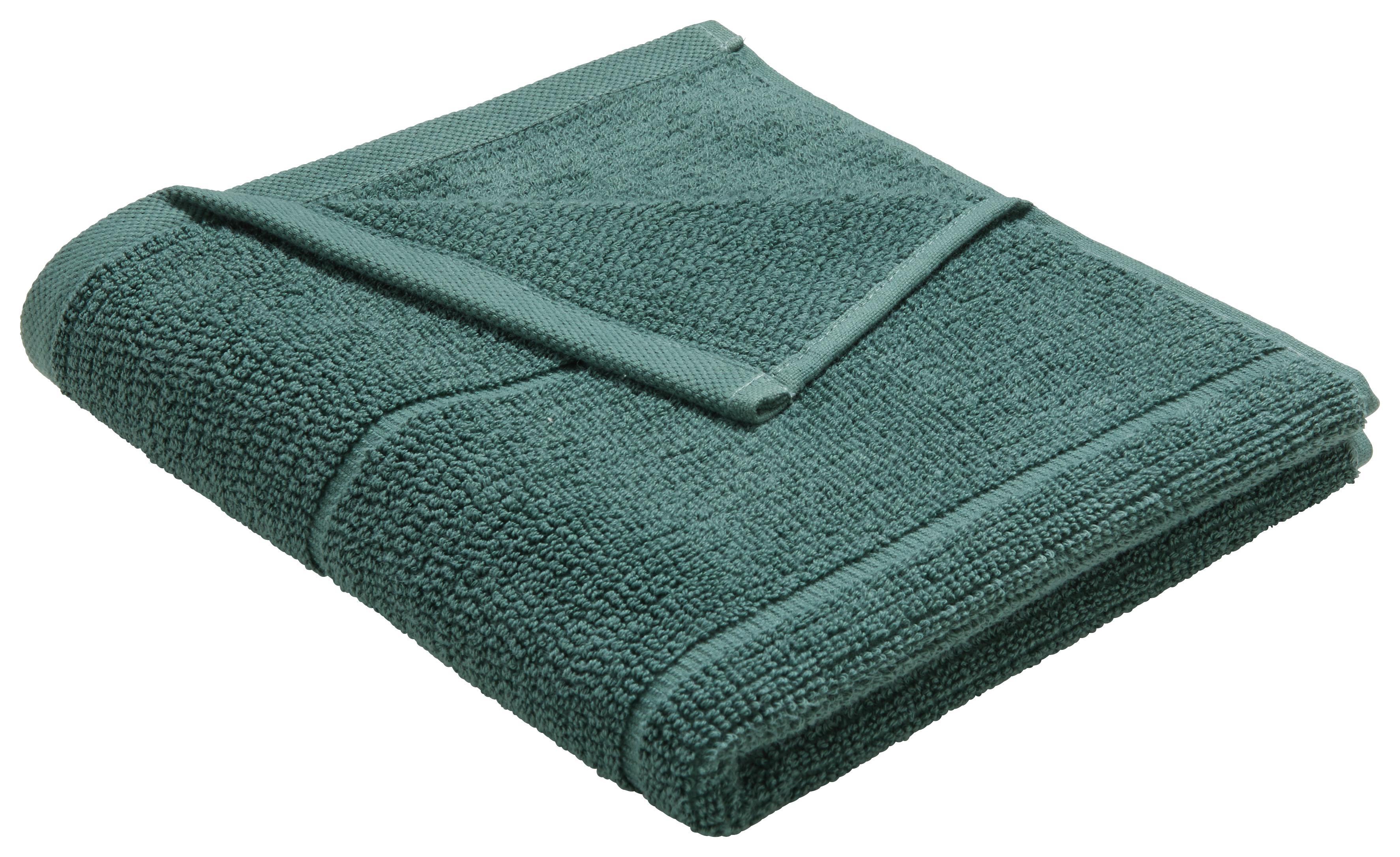 Handtuch Anna Dunkelgrün - Dunkelgrün, Textil (50/100cm) - Mömax modern living