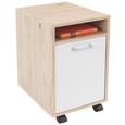 Predalnik Na Kolescih Laurenc - aluminij/bela, Moderno, umetna masa (33/59,5/38cm)