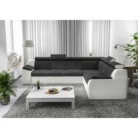 Sedežna Garnitura Morgan, Z Ležiščem In S Predalom - barve nerjavečega jekla/temno siva, Moderno, kovina (310/245cm) - Mömax