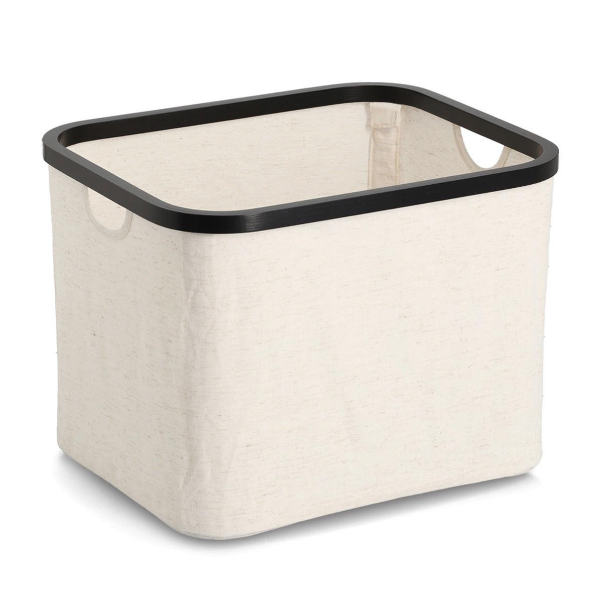 Aufbewahrungskörbchen Creme/Schwarz - Creme, Basics, Kunststoff (40,5/33/30cm) - Zeller Present