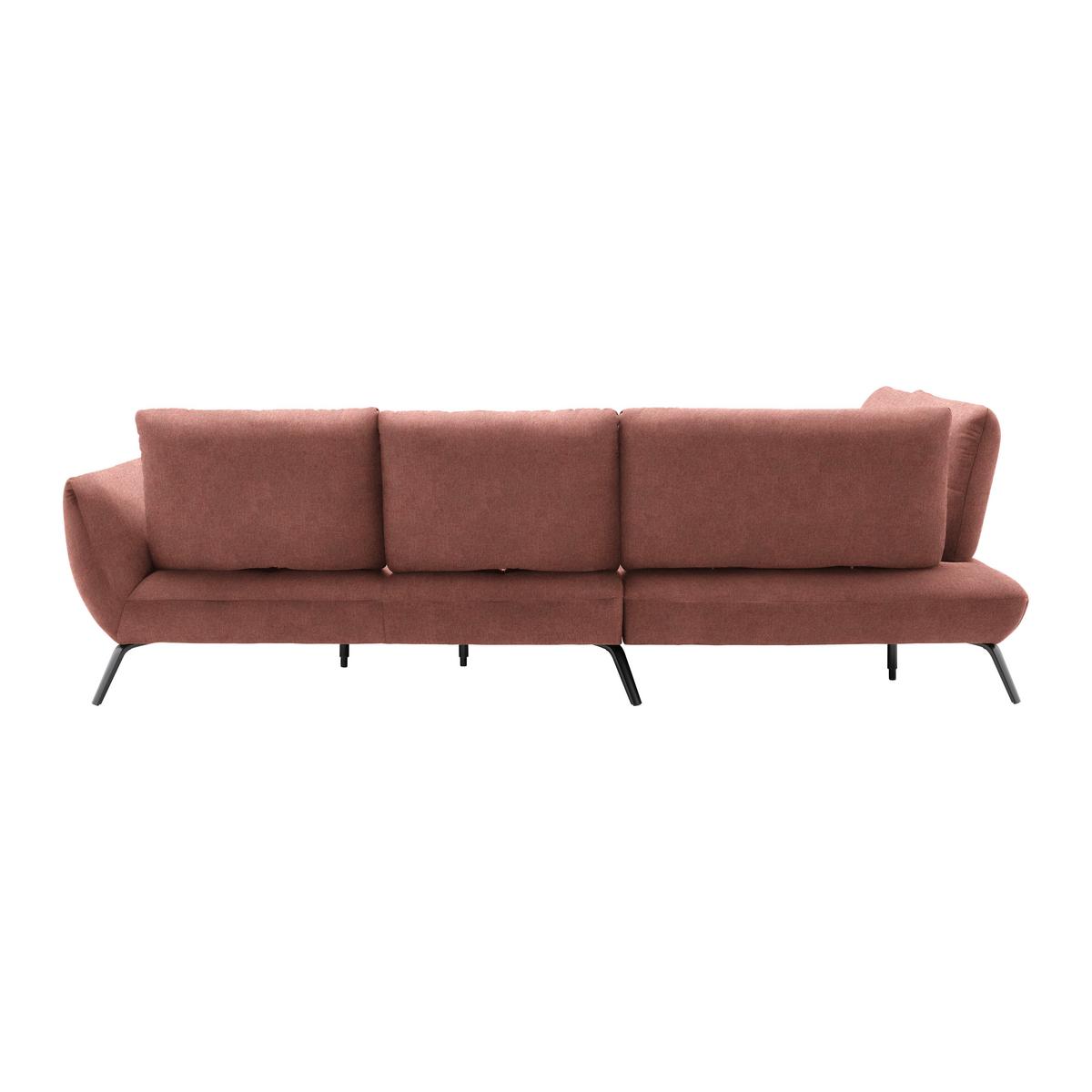 Wohnlandschaft Trendy Altrosa - Schwarz/Altrosa, Modern, Holzwerkstoff/Textil (250/93/310cm) - Premium Living