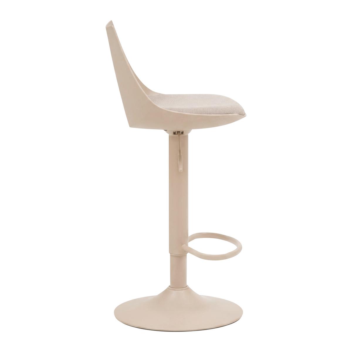 Barhocker Erik 2 - Beige, Modern, Kunststoff/Textil (41/85.5-107.5/44cm) - Mömax
