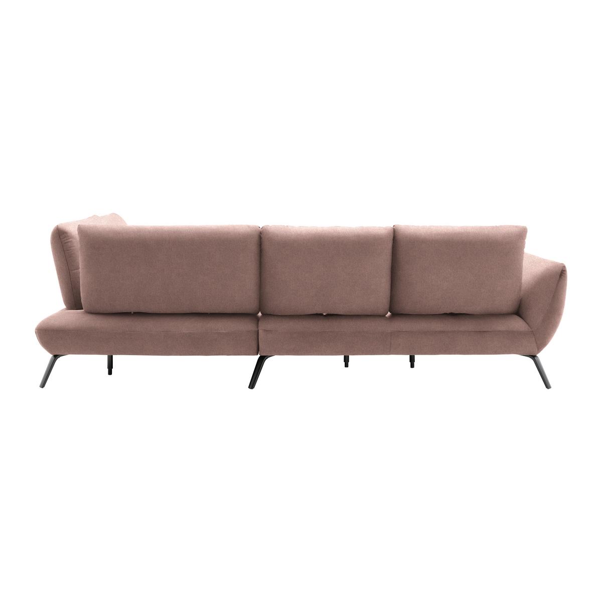 Wohnlandschaft Trendy Rosa - Schwarz/Rosa, MODERN, Holzwerkstoff/Textil (310/93/250cm) - Premium Living