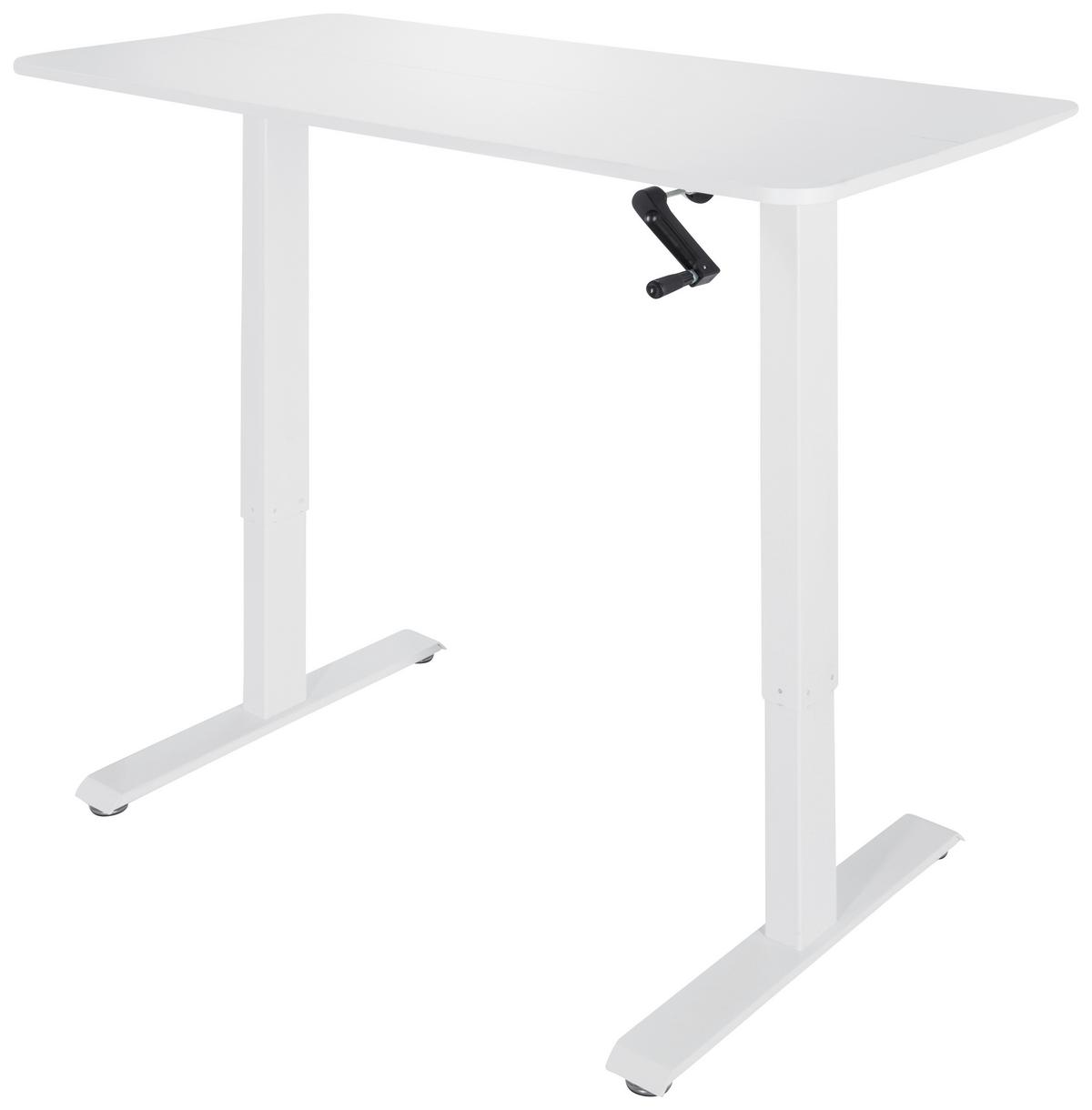 Dvižna Miza Stand Cr, Bela - bela, Moderno, kovina/leseni material (120/74/60cm) - MID.YOU