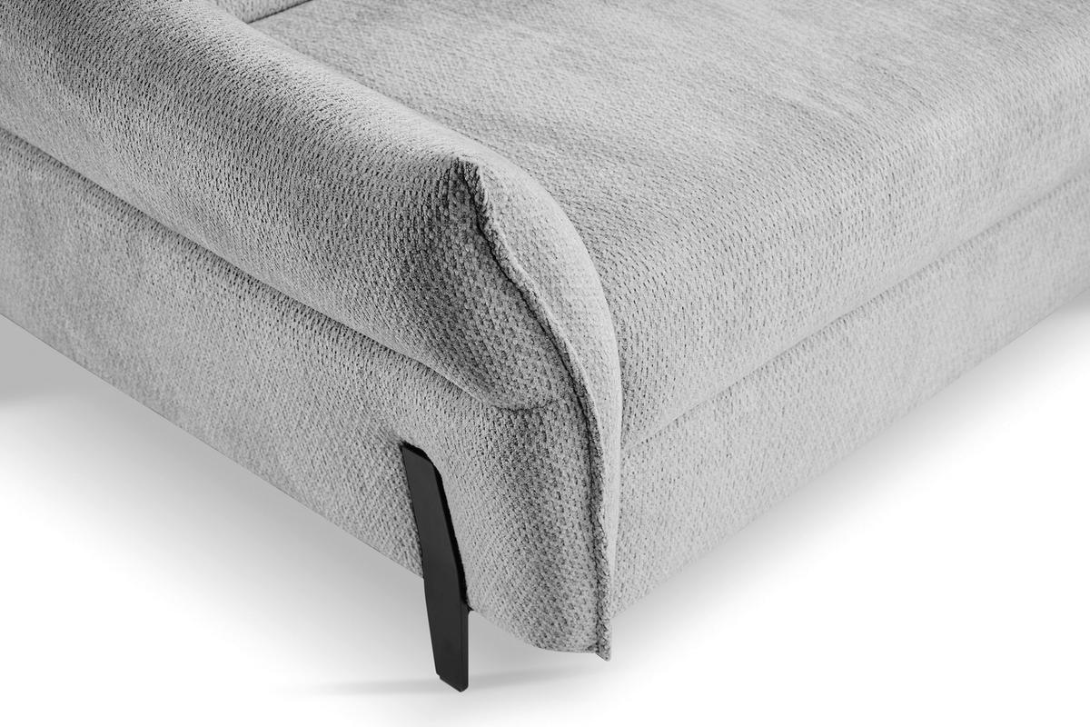 Kutna Garnitura Romeo - siva/crna, Moderno, tekstil/metal (257/76-95/207-212cm) - Modern Living