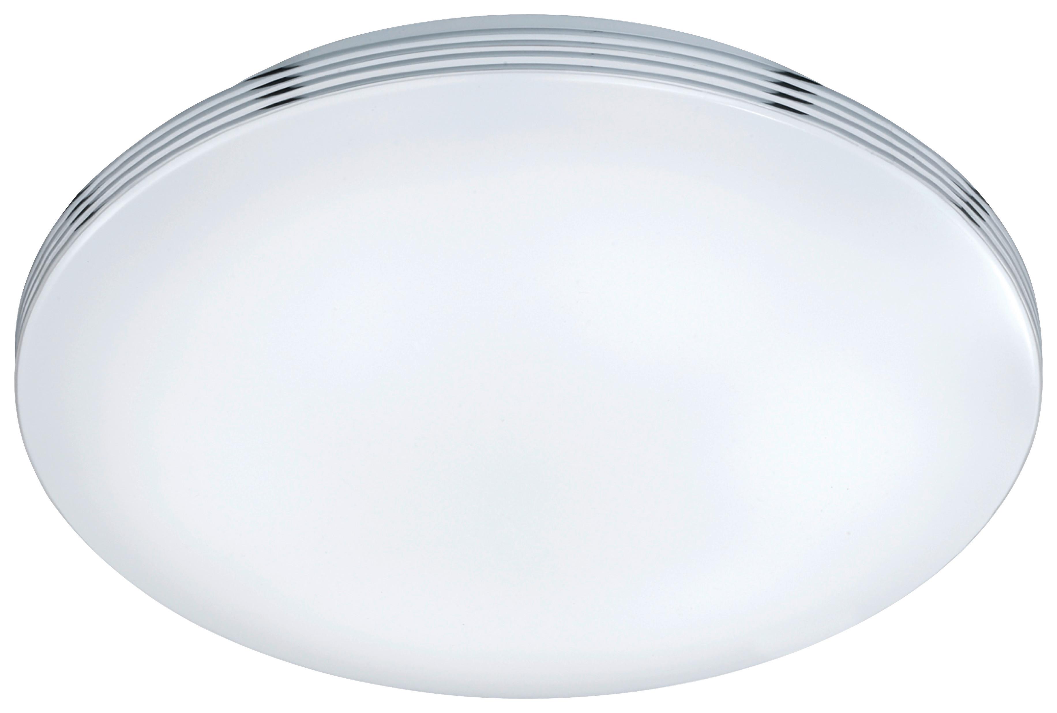 Badezimmer-Deckenleuchte Apart in Weiß/Chrom max. 18 Watt - Chromfarben/Weiß, Design, Kunststoff/Metall (35,0/9,5cm) - Trio Leuchten