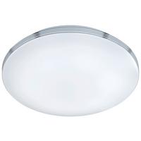 Badezimmer-Deckenleuchte Apart in Weiß/Chrom max. 18 Watt - Chromfarben/Weiß, Design, Kunststoff/Metall (35,0/9,5cm) - Trio Leuchten