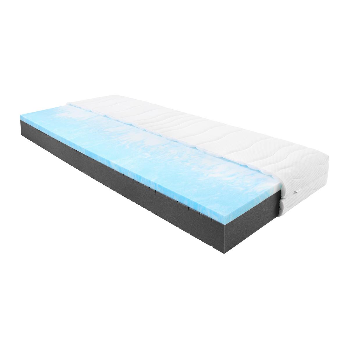 Gel-Feel Matratze Nobi H2 ca. 90x200cm - Weiß, Textil (90/200cm) - Nadana