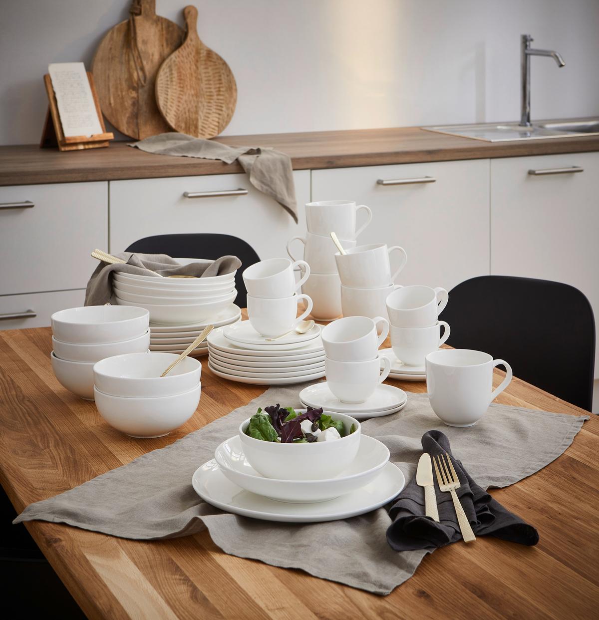 SERWIS OBIADOWO-ŚNIADANIOWY SKAGEN - biały, Design, ceramika - Ritzenhoff Breker