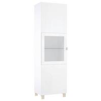 Vitrina Poole, bela - barve nerjavečega jekla/barve šampanjca, Design, kovina/umetna masa (60/203,5/41,5cm) - Hom`in