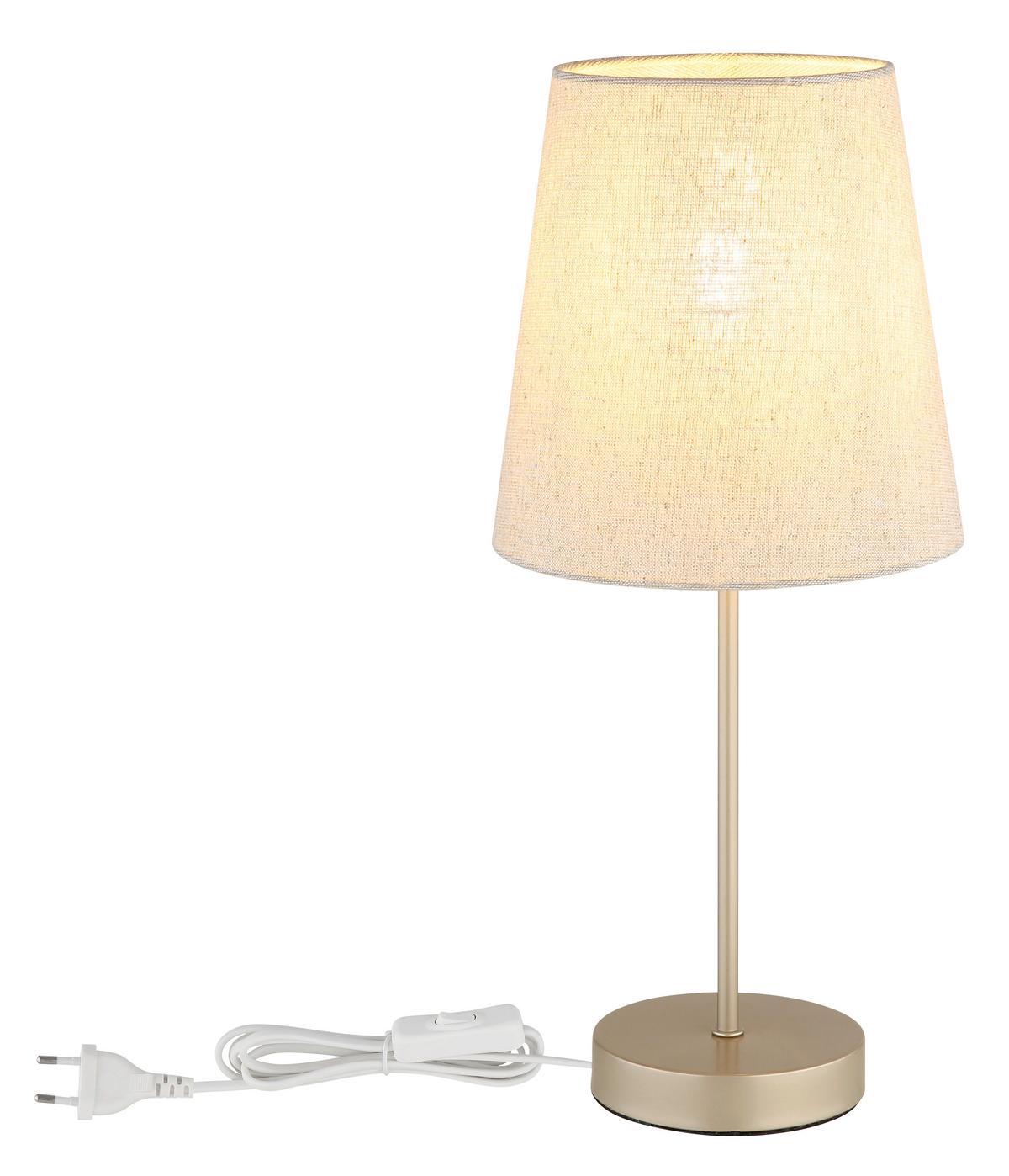 Stona Lampa Joris - šampanjac/bež, Dizajnerski, tekstil/metal (20/45cm) - Globo