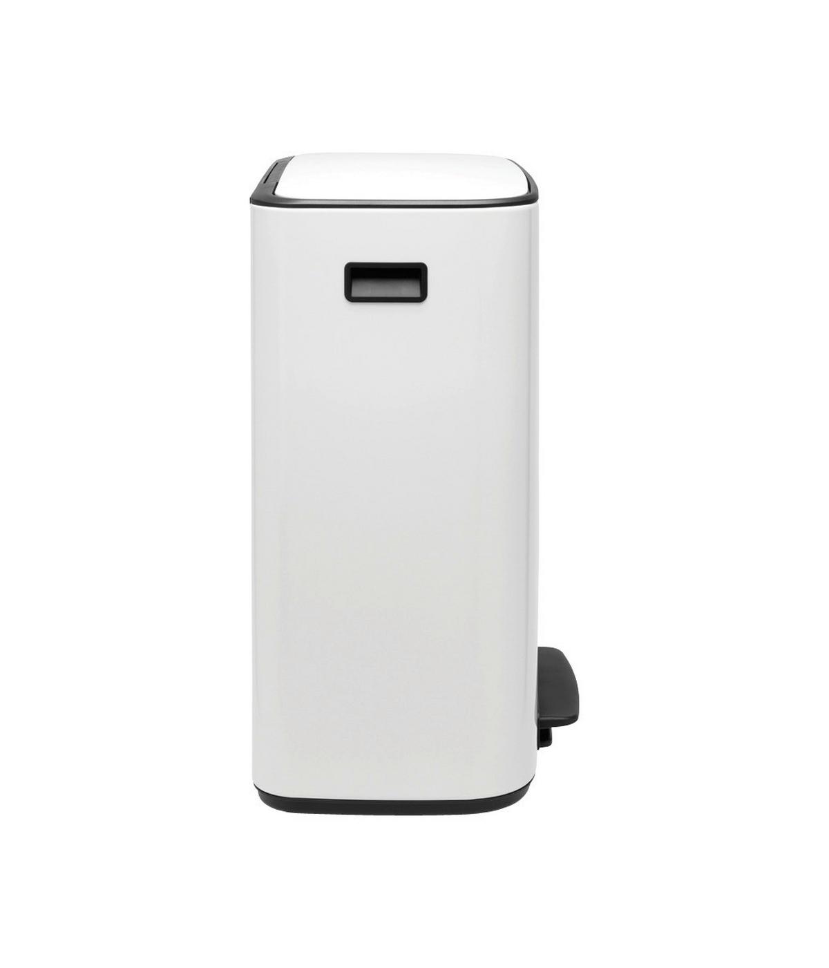 KOSZ NA ODPADY 211447 - biały/czarny, Basics, tworzywo sztuczne/metal (54.1/65.2/36.3cm) - Brabantia
