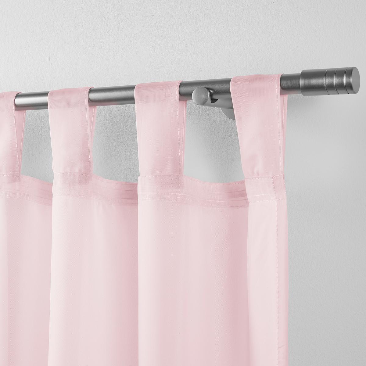 Schlaufenvorhang Hanna in Rosa, 2 Stk. - Rosa, Textil (140/245cm) - Based