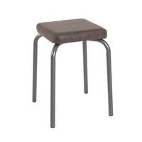 Stapelhocker in Braun - Graphitfarben/Braun, KONVENTIONELL, Holzwerkstoff/Metall (36/49/36cm) - Mömax