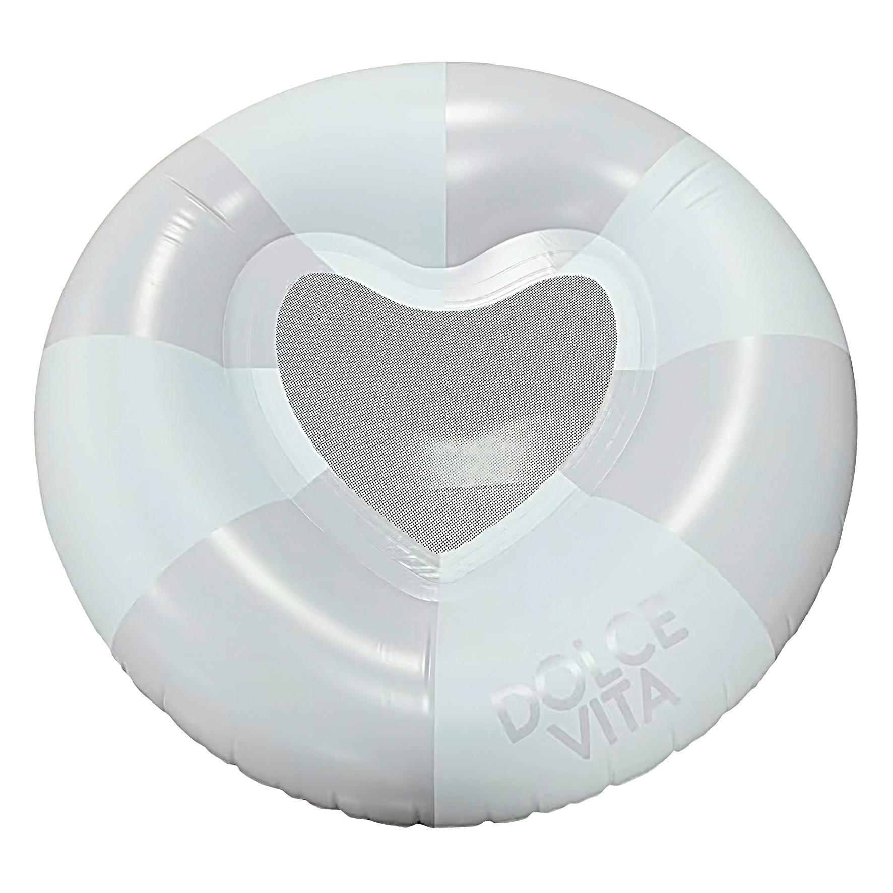 Schwimmring Heart Weiß/Flieder Ø ca. 130cm - Flieder/Weiß, KONVENTIONELL, Kunststoff (130/32cm) - Mömax