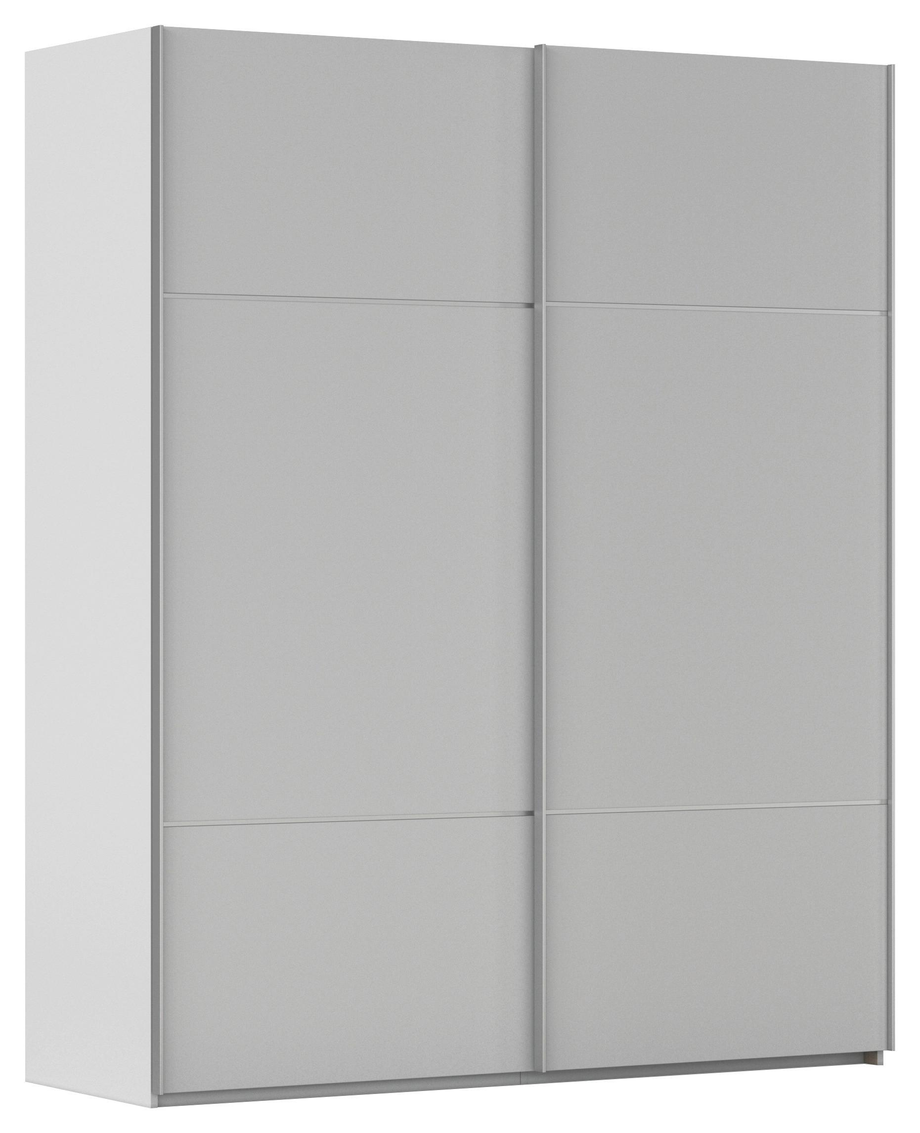 Omara Z Drsnimi Vrati Covalo, Siva - siva/barve aluminija, Konvencionalno, kovina/leseni material (162/223/68cm) - Novel