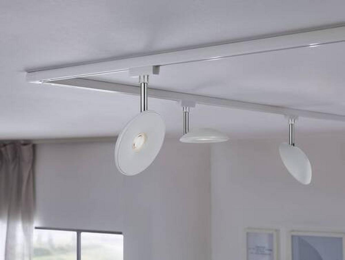 Schienensystem-Hängeleuchte Spot Sphere max. 4,7 Watt - Chromfarben/Weiß, Basics, Kunststoff (11,98/18,3/3,2cm) - Paulmann