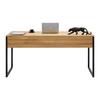 BUREAU ALBERO - couleur naturelle/noir, MODERN, métal/bois (160/76/70cm) - Premium Living