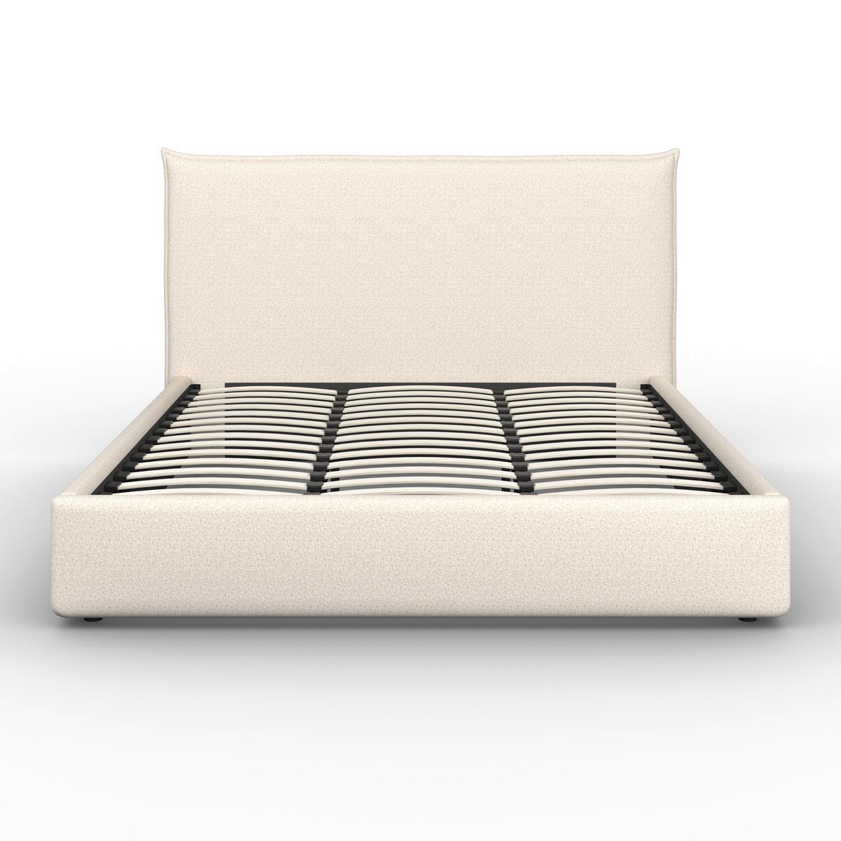 Polsterbett Alba Beige ca. 180x200 cm - Beige/Schwarz, Modern, Holz/Kunststoff (180/200cm) - Bessagi Home