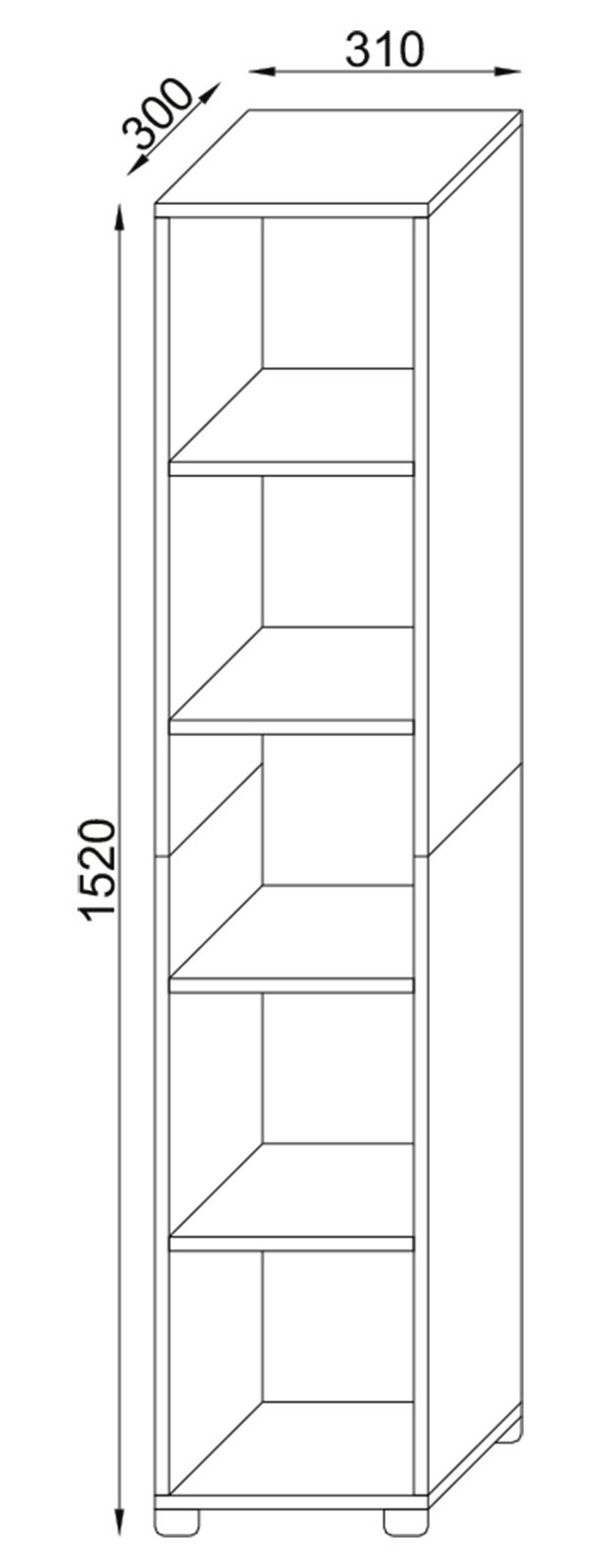 Polc Benas-5 - Konventionell (31/152/30cm) - MID.YOU