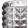 Teelichthalter Jolina Ø ca. 9,8 cm - Hellgrau, MODERN, Glas (9,8/9,8cm) - Mömax modern living