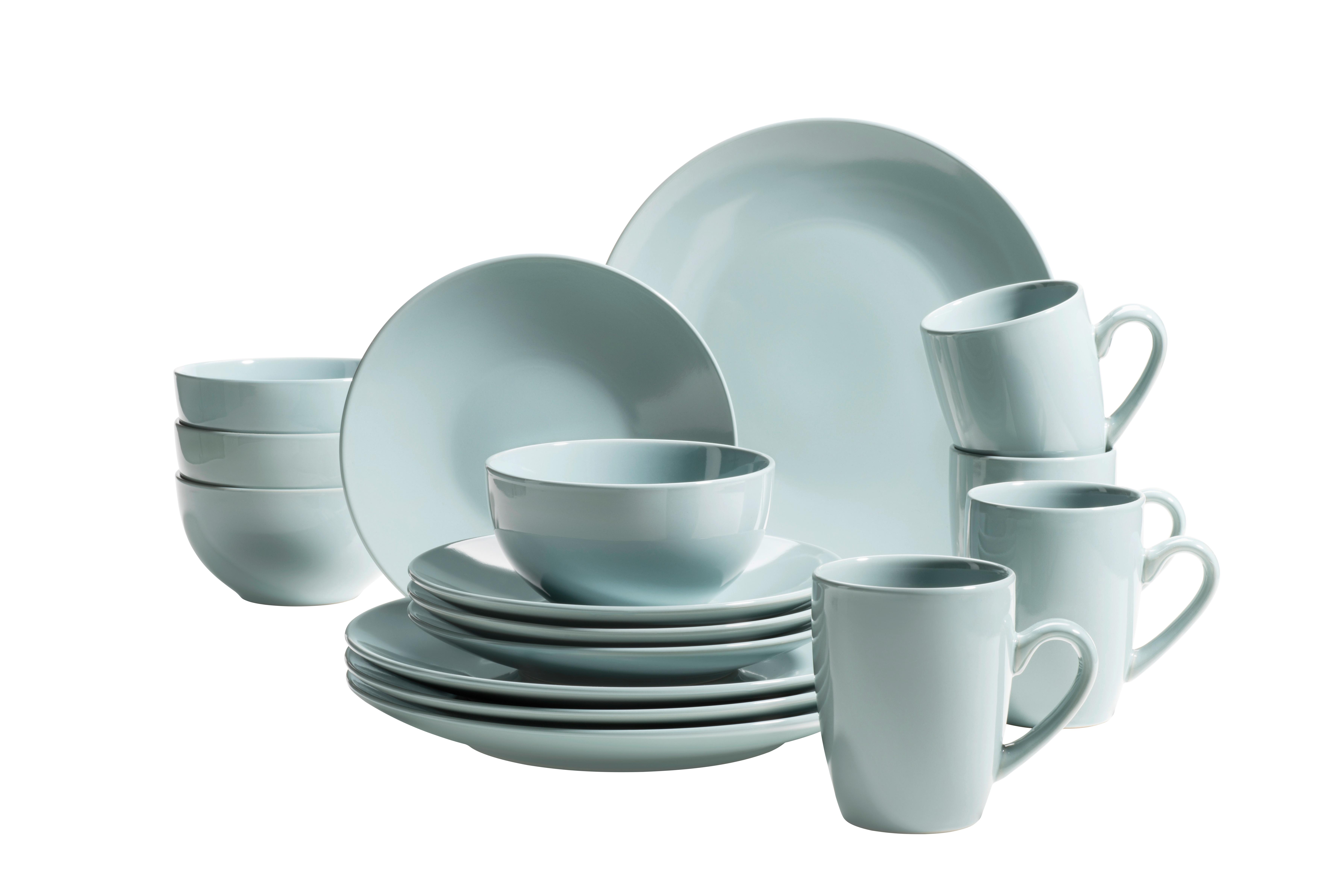 Kombiservice 931913 Mint Postsicher - Mintgrün, Basics, Keramik (31,3/32,5/31,5cm) - Mäser