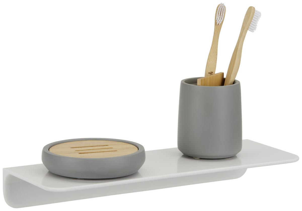 Ablage Isa aus Kunststoff in Weiß - Weiß, MODERN, Kunststoff (35/5/12,5cm) - Mömax