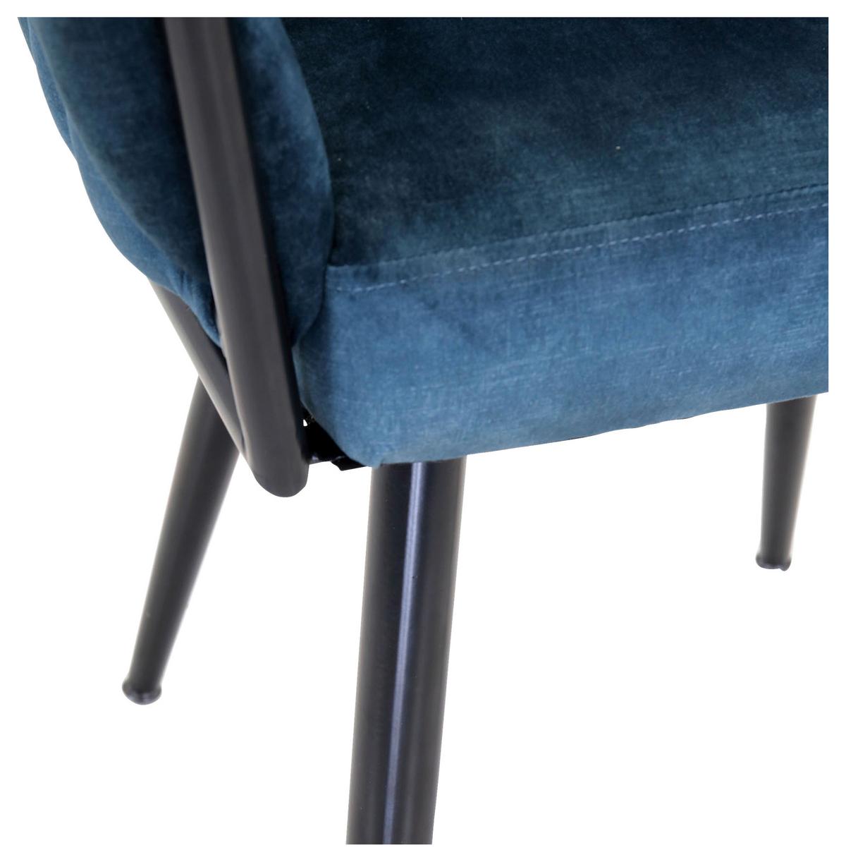 KRZESŁO Z PODŁOKIETNIKAMI WEAVY -COUTURE- - turkusowy/niebieski, Lifestyle, metal/tkanina (60/78/55cm) - Landscape