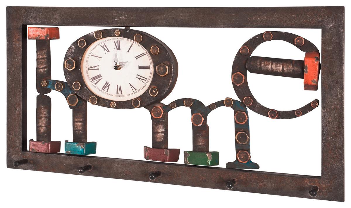 WIESZAK ŚCIENNY MAISON - zielony/czerwony, Design, materiał drewnopochodny/metal (70/35/8cm)