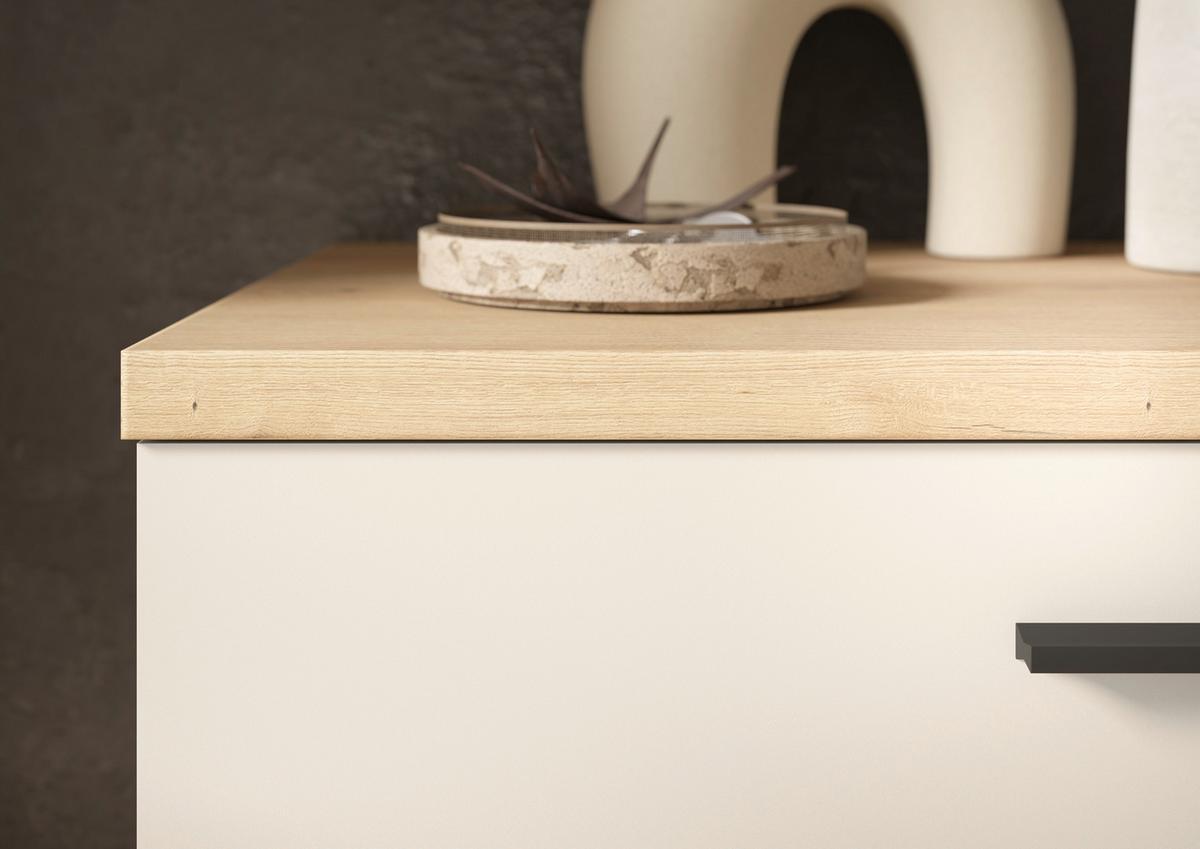 Predsoblje Malaga - boje hrasta/krem, Basics, staklo/drvni materijal (105/188/38cm) - Modern Living