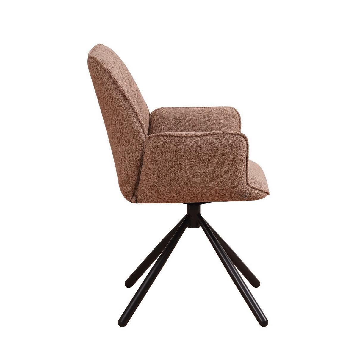 Armlehnstuhl-Set Reims ca. 56x97 cm 2er Set Taupe - Taupe/Schwarz, Design, Textil/Metall (56/97/52,5cm) - MID.YOU